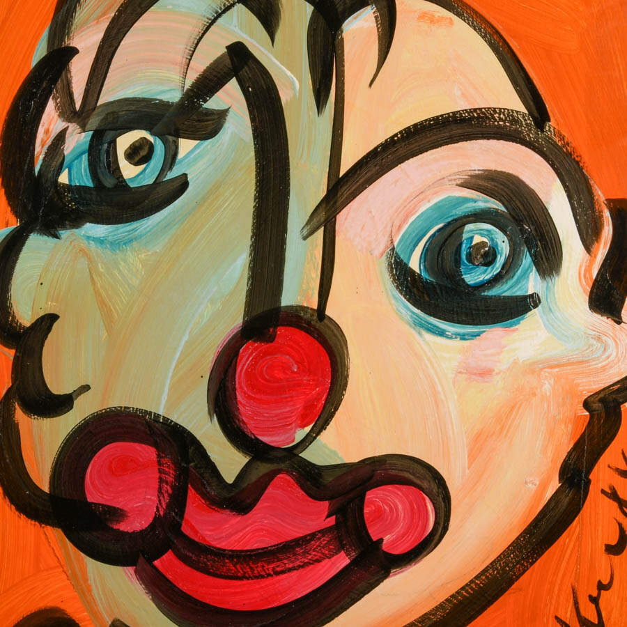 Signed Peter Keil "Untitled 1984" Mixed Media on Masonite-2
