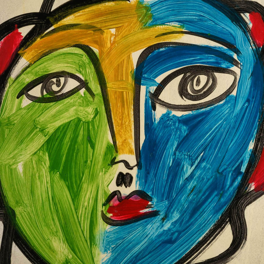 Signed Peter Robert Keil "Untitled" Mix Media on Masonite-2