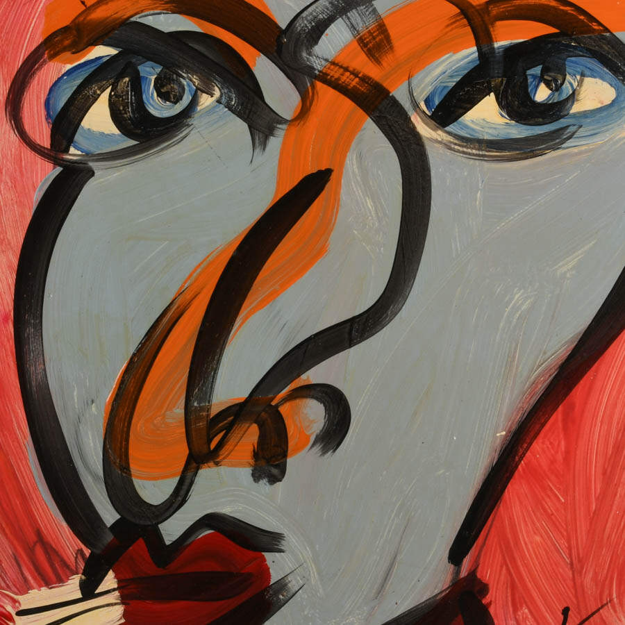Signed Peter Keil "Contours of Emotion" Mixed Media on Masonite-2