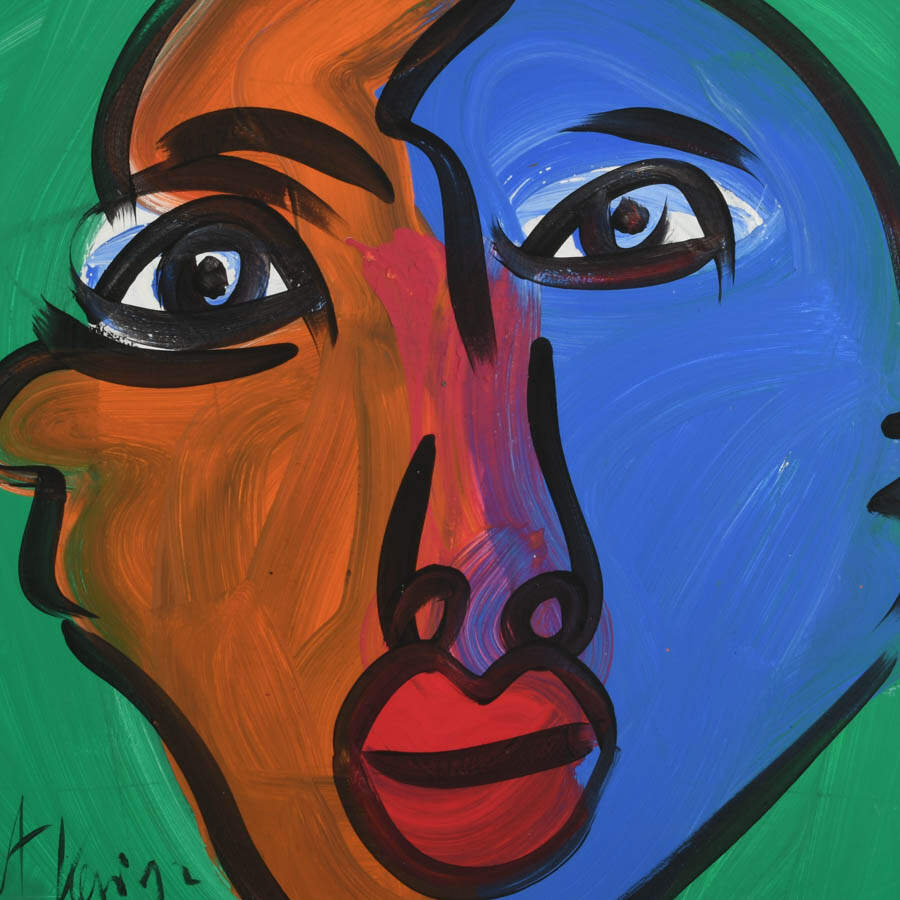 Signed Peter Keil "Reflected Ruminations" Mixed Media on Masonite-2