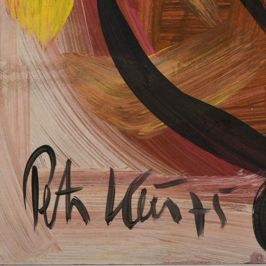 Signed Peter Keil "Untitled, 1975" Mixed Media on Masonite-3