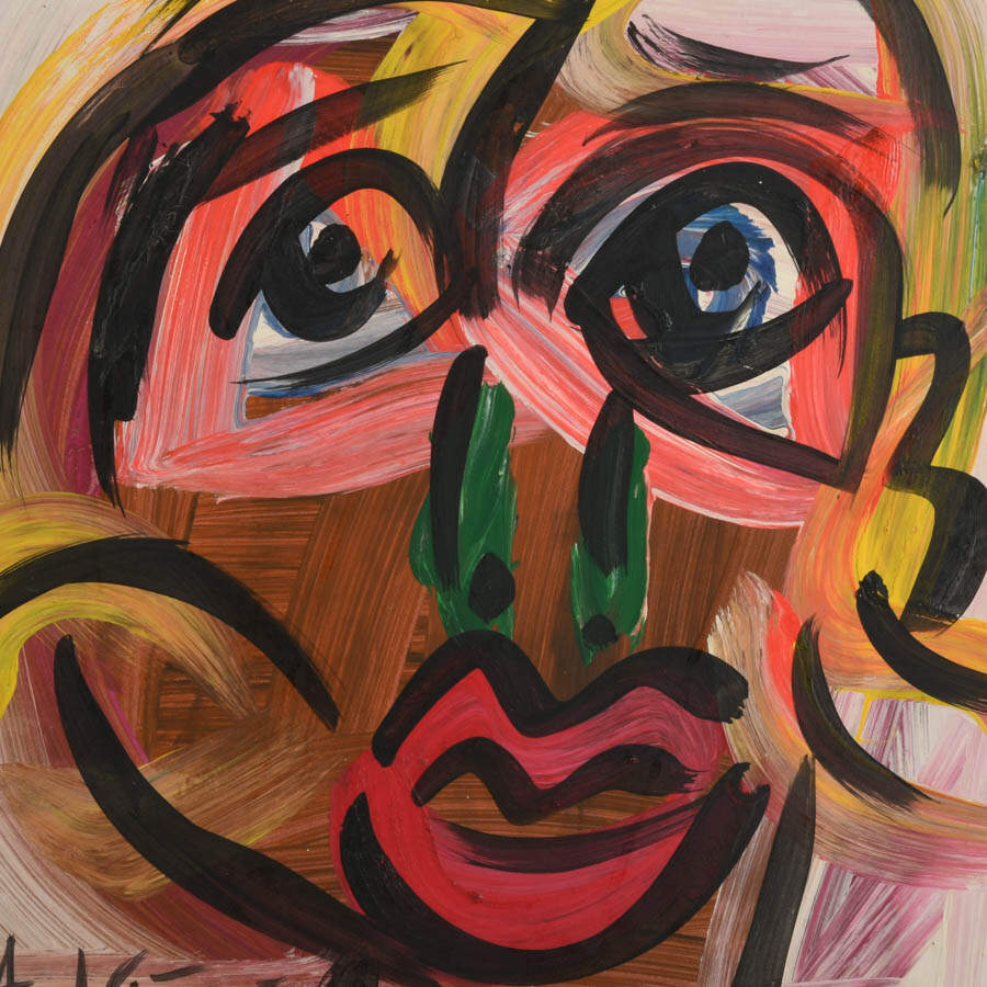 Signed Peter Keil "Untitled, 1975" Mixed Media on Masonite-2