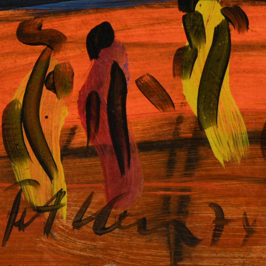 Signed Peter Keil "Untitled, 1974" Mixed Media on Masonite-3