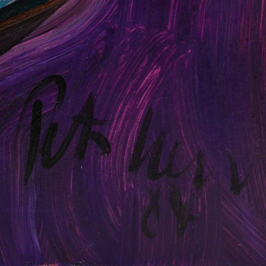Signed Peter Keil "Untitled" Mixed Media on Masonite-3
