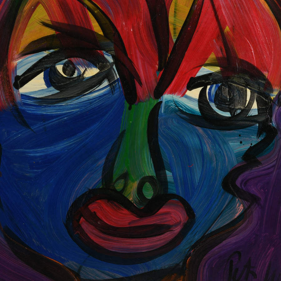 Signed Peter Keil "Untitled" Mixed Media on Masonite-2