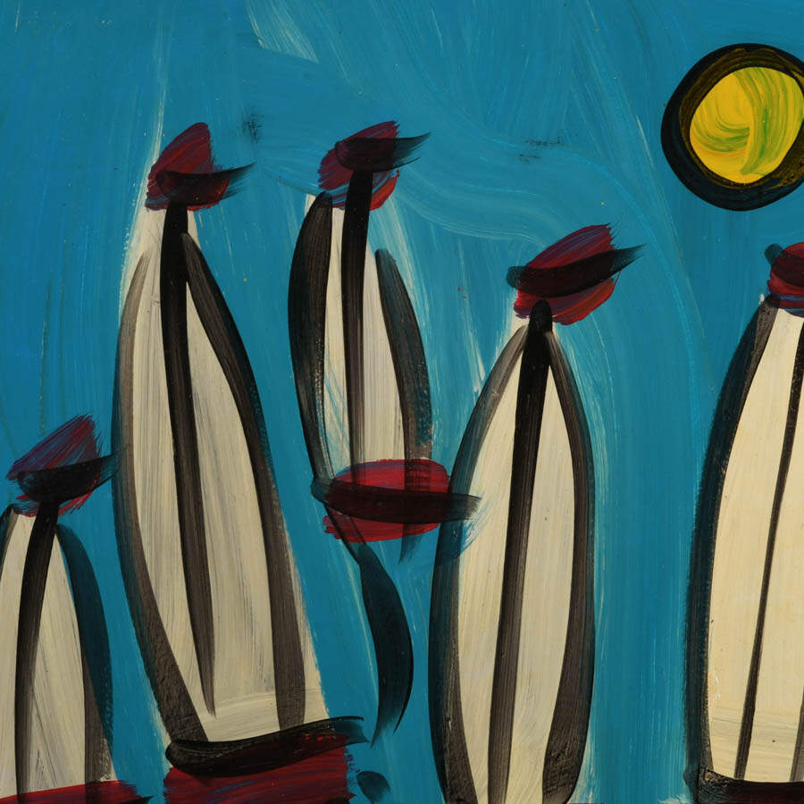 Signed Peter Keil "Harmony of Nature and Color" Mixed Media on Masonite-2