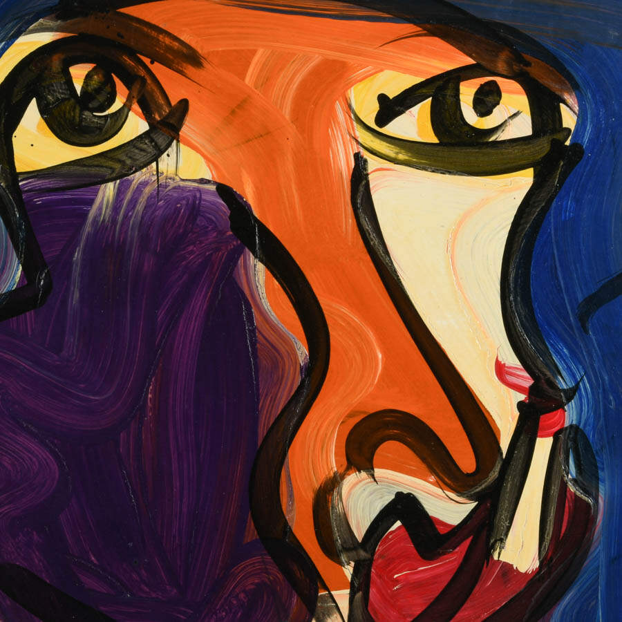 Signed Peter Keil "Layers of the Self" Mixed Media on Masonite-2