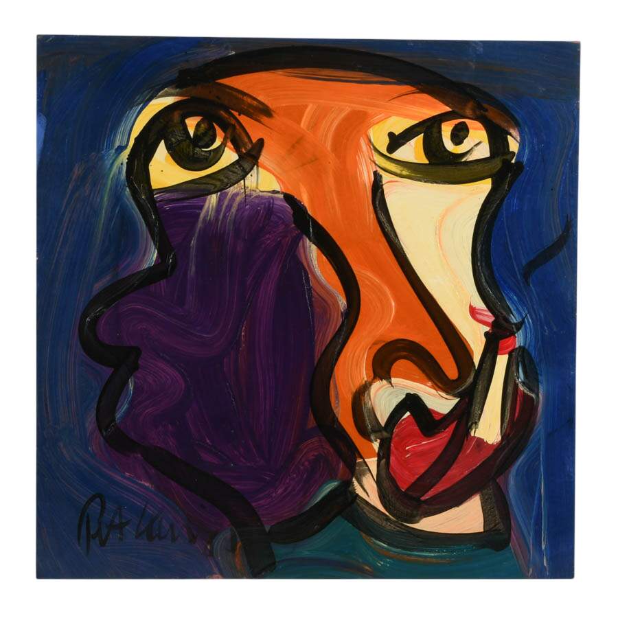 Signed Peter Keil "Layers of the Self" Mixed Media on Masonite-1
