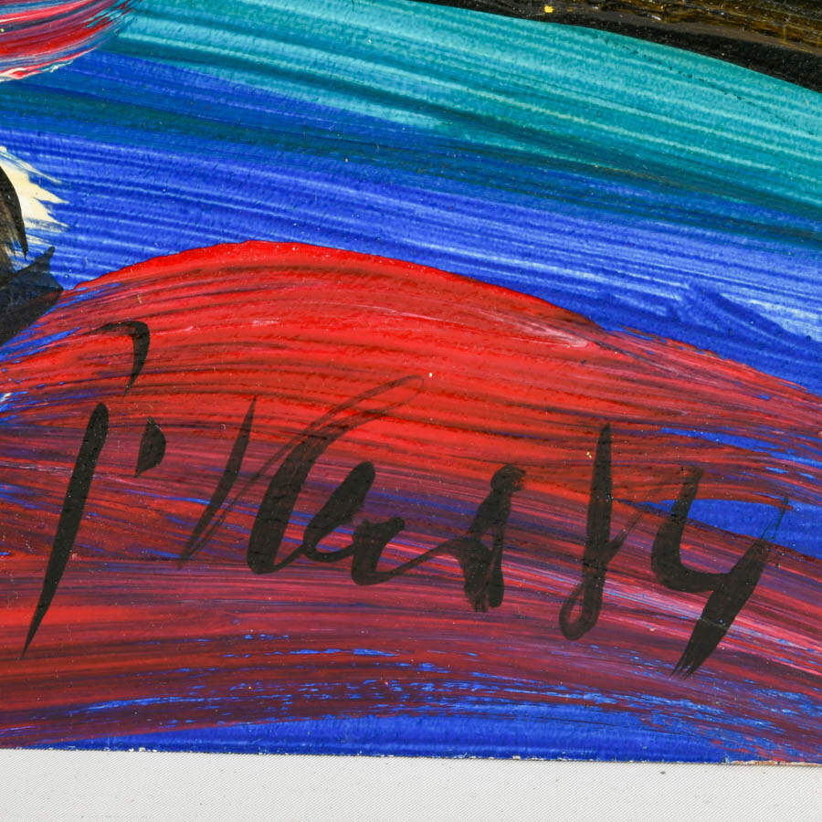 Signed Peter Keil High-Rise Hues Mixed Media on Masonite-5