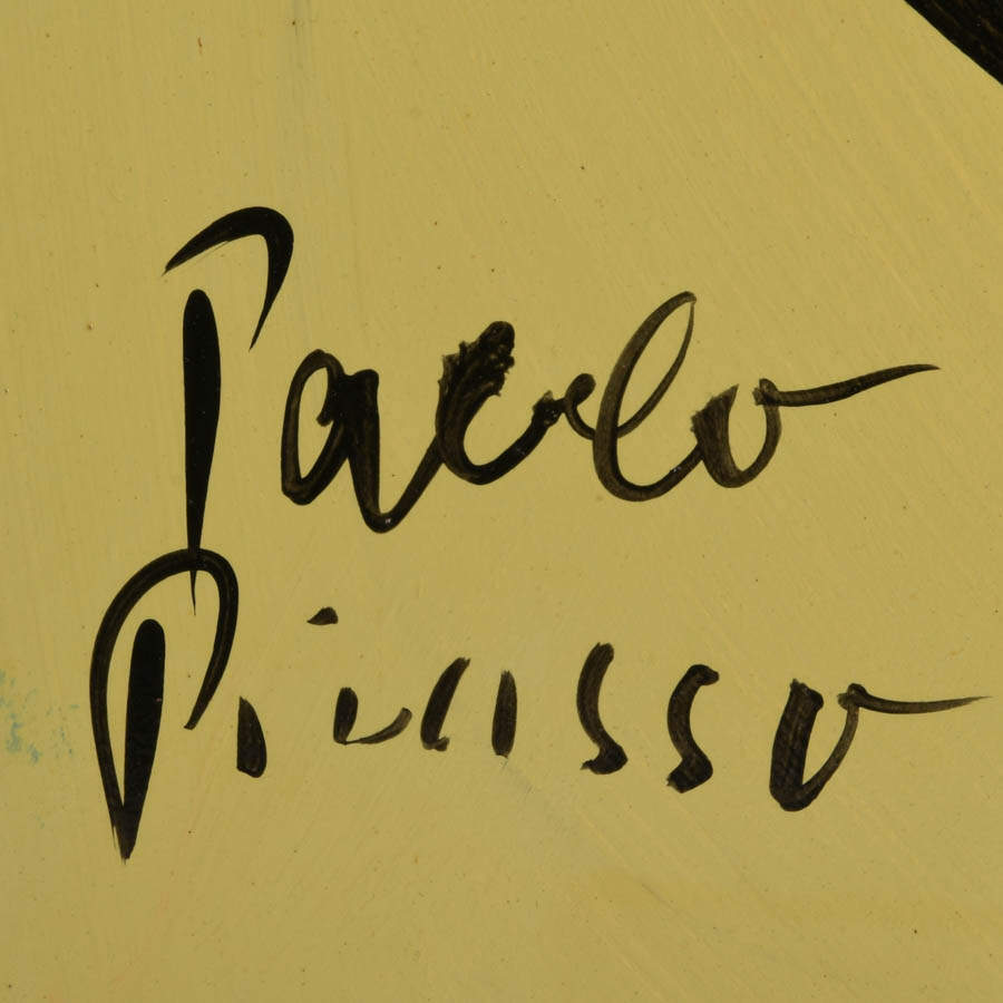 Signed Peter Keil "Pablo Picasso, 1985" Mixed Media on Masonite-4