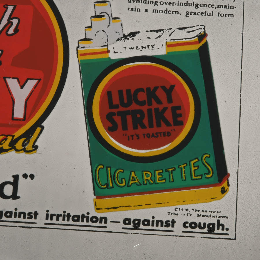 Framed Lucky Strike Promotional Advertising Mirror-3