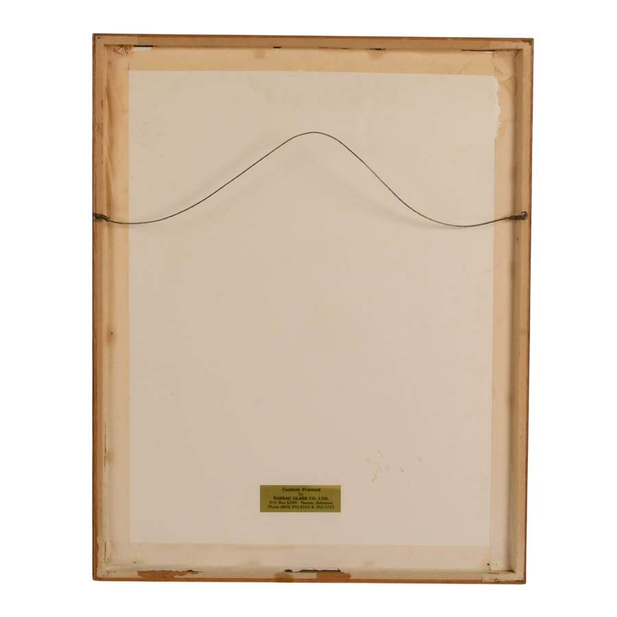 Framed Signed Joanne Lithgow Vendedor de Canastas Mixed-Media Painting-4