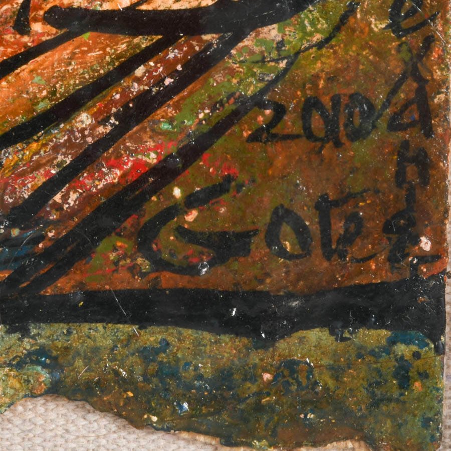 Framed Untitled Mixed-Media on Paper Signed by Alexander Gore-2