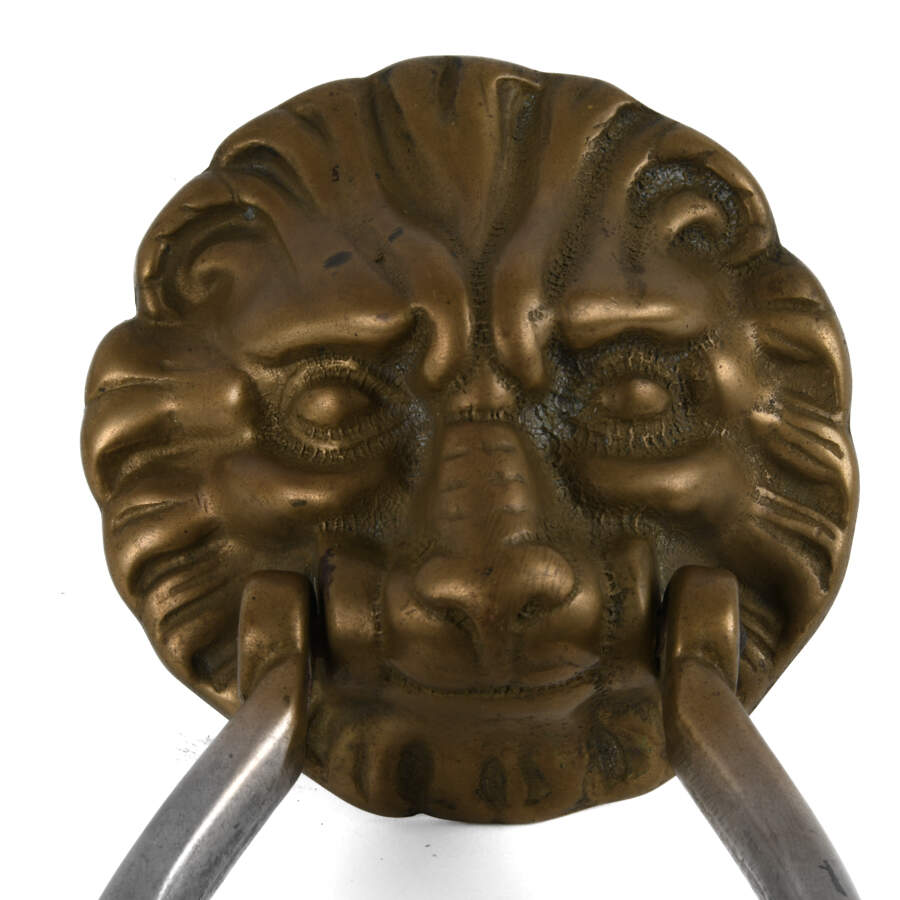 Grouping of Three Brass Architectural Door Knockers-6
