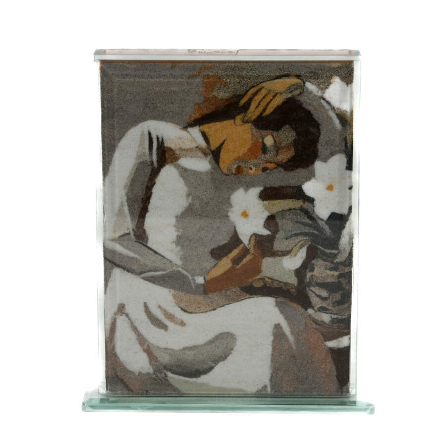 Vietnamese Hong Chau Sa Fixed Sand Painting Portrait-4