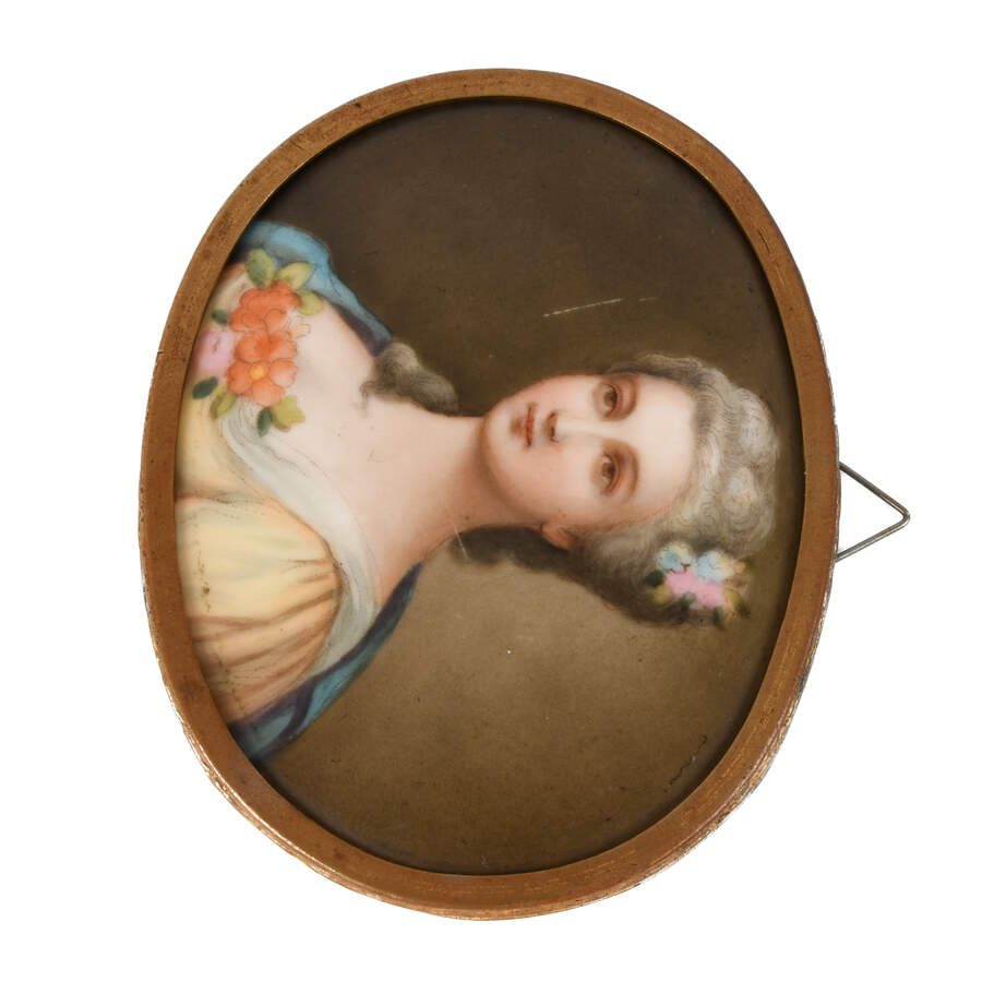 Miniature Baroque Portrait on Porcelain-3
