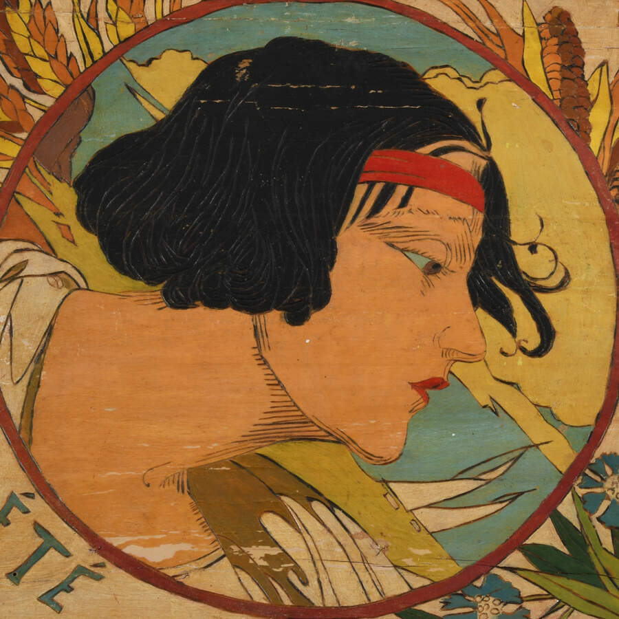 French "Beautiful Women Four-Season" Panel Set-4