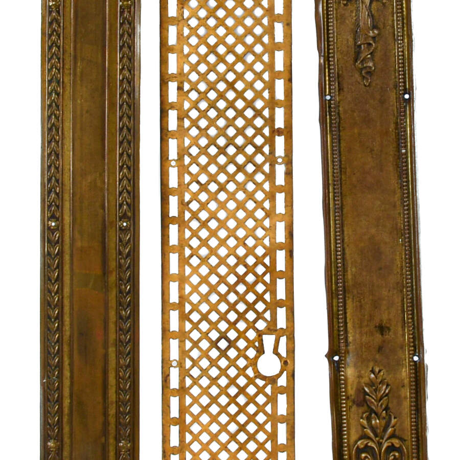 Grouping of Three Architectural Brass Push Plate Panels-3