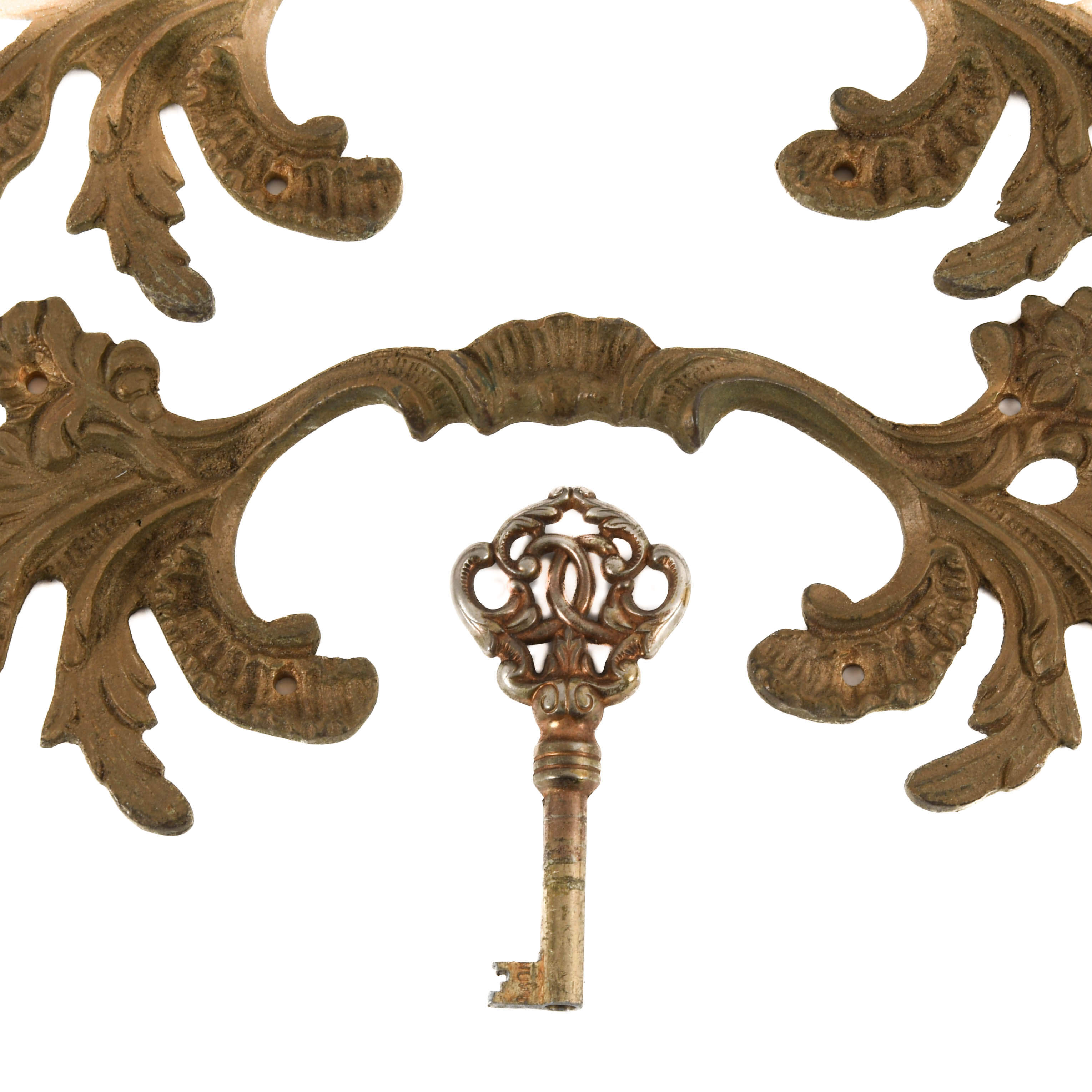 Antique Assorted Lot of French Architectural Floral Hardware Accouterments-4