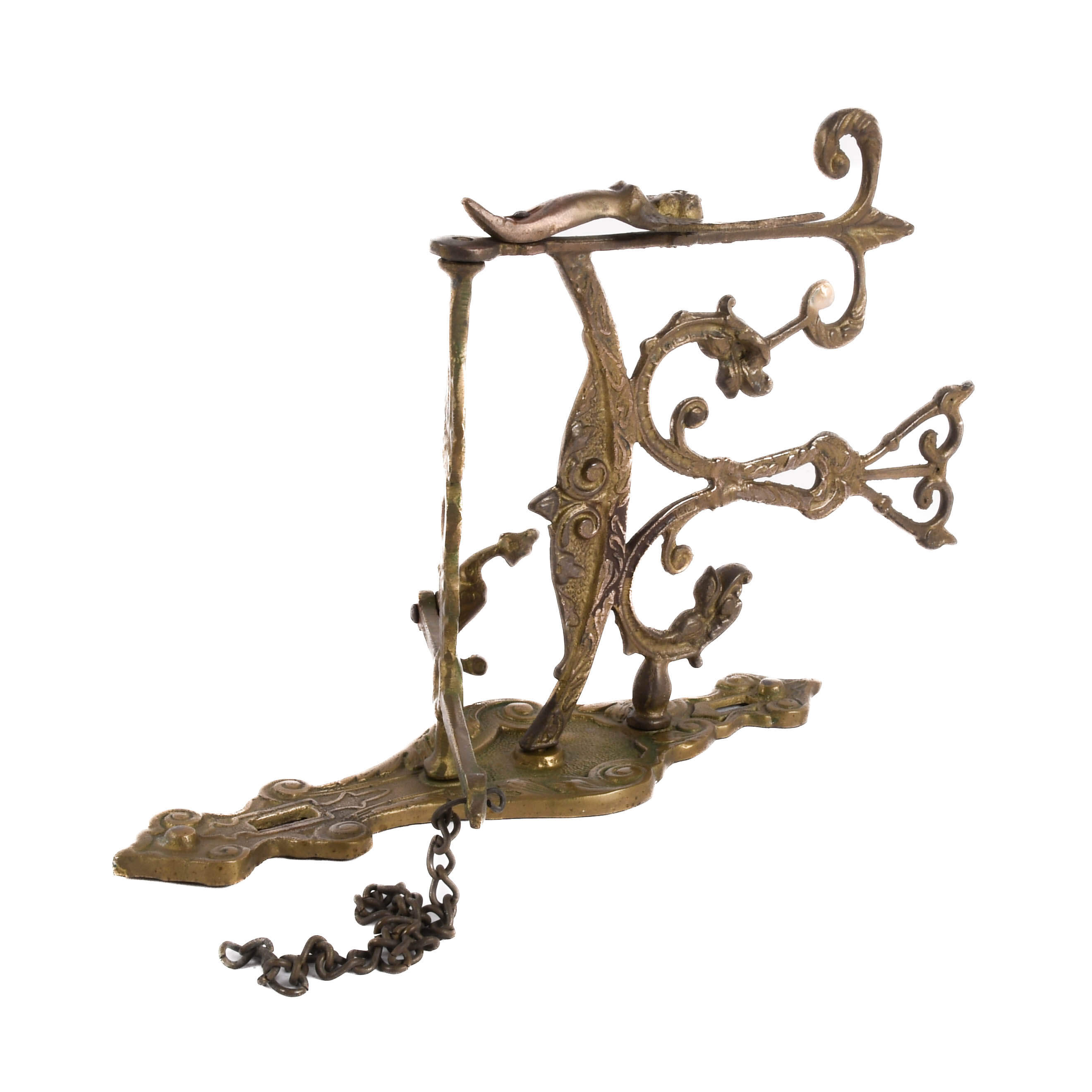 Antique Cast Iron Figural String Doorbell-4