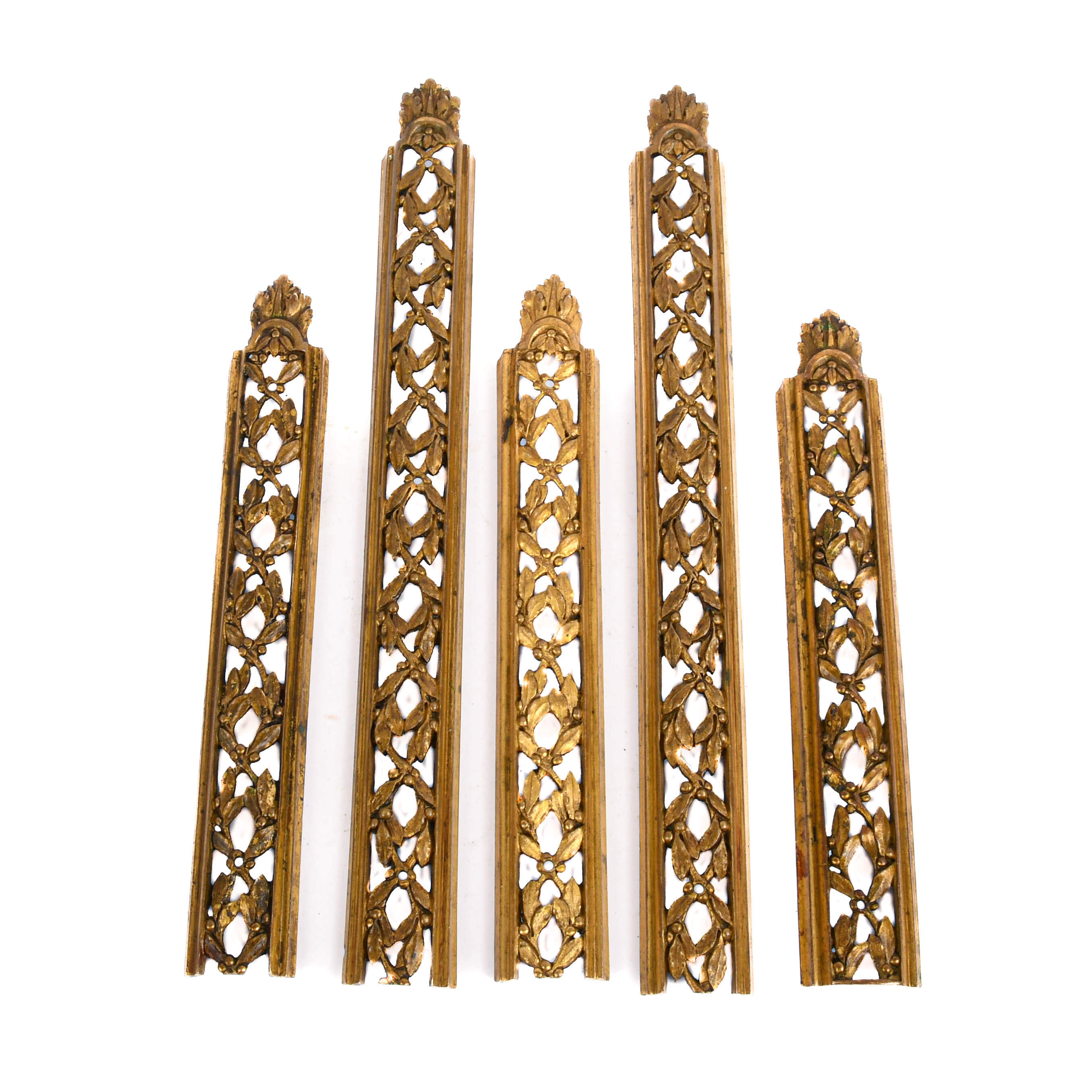 Antique Grouping of Five Brass Hardware Accouterments-1