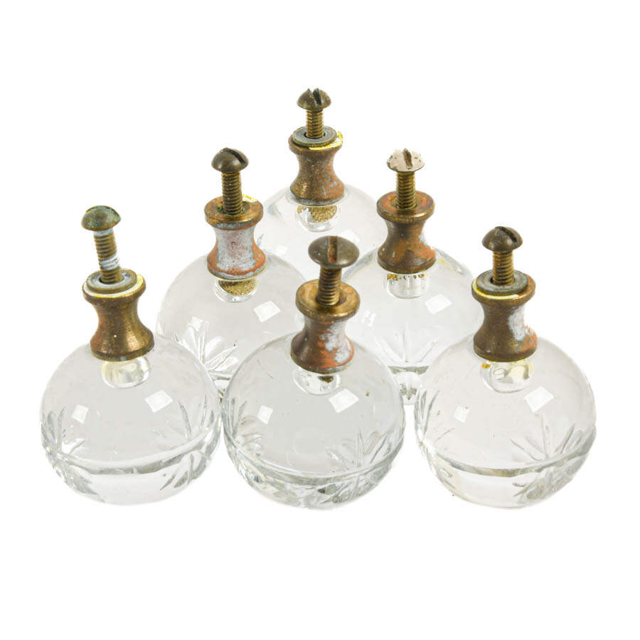 Lot of Six Antique Glass Knobs-5