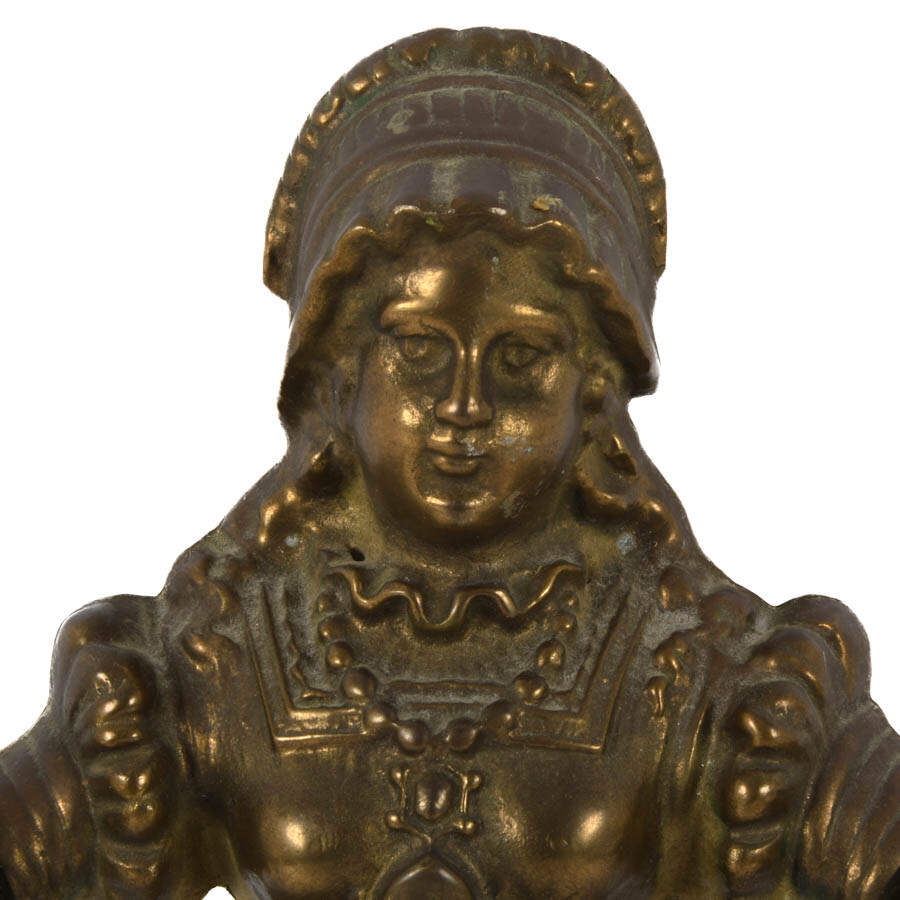 Figural Brass Lady Architectural Accent-2