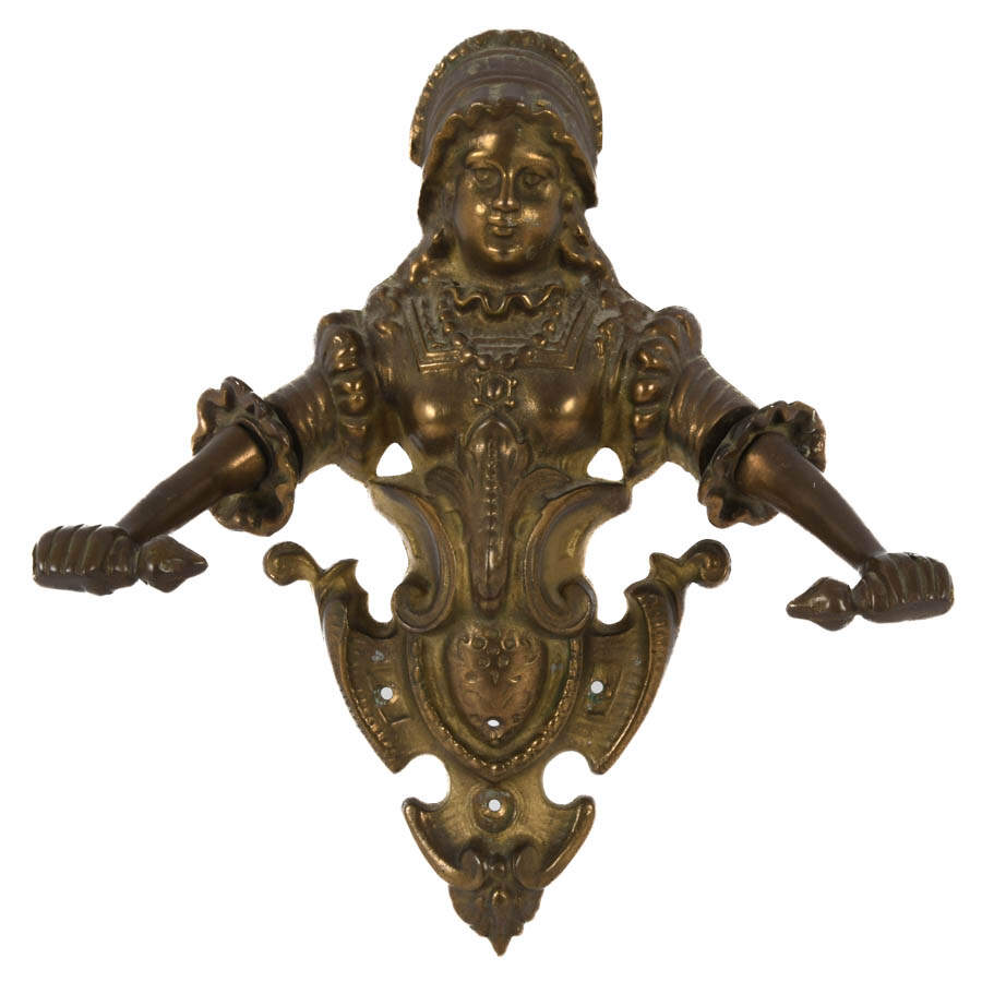 Figural Brass Lady Architectural Accent-1