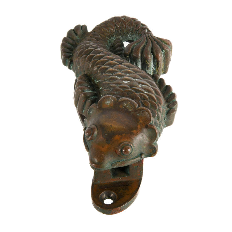 Vincenza Designs Bronze Pollino Koi Door Knocker-3