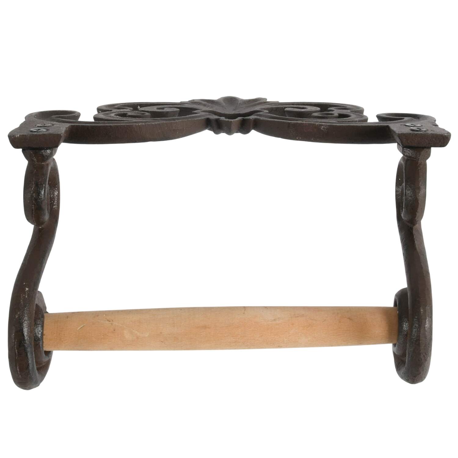 Vintage Cast Iron Toilet Paper Holder-5