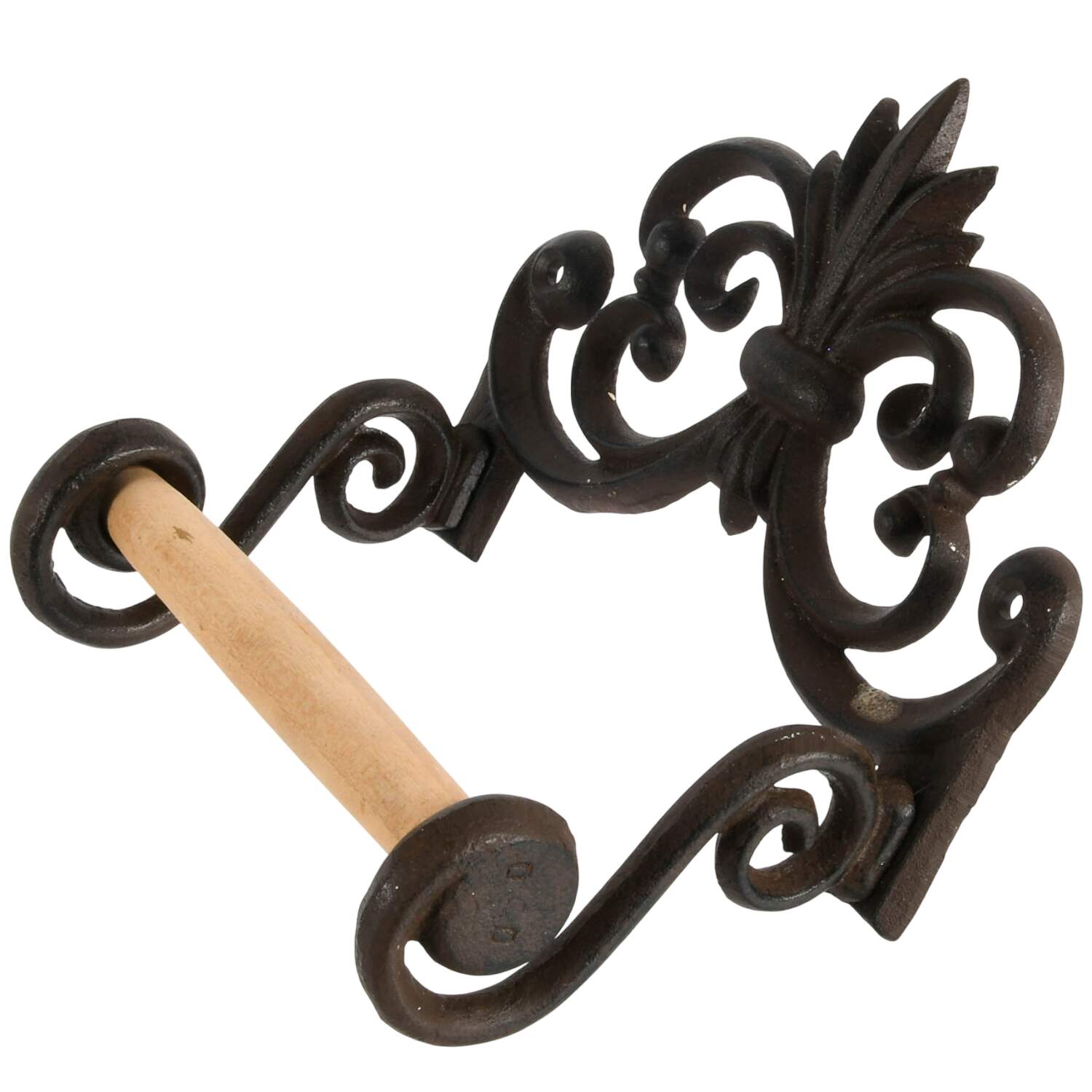 Vintage Cast Iron Toilet Paper Holder-3