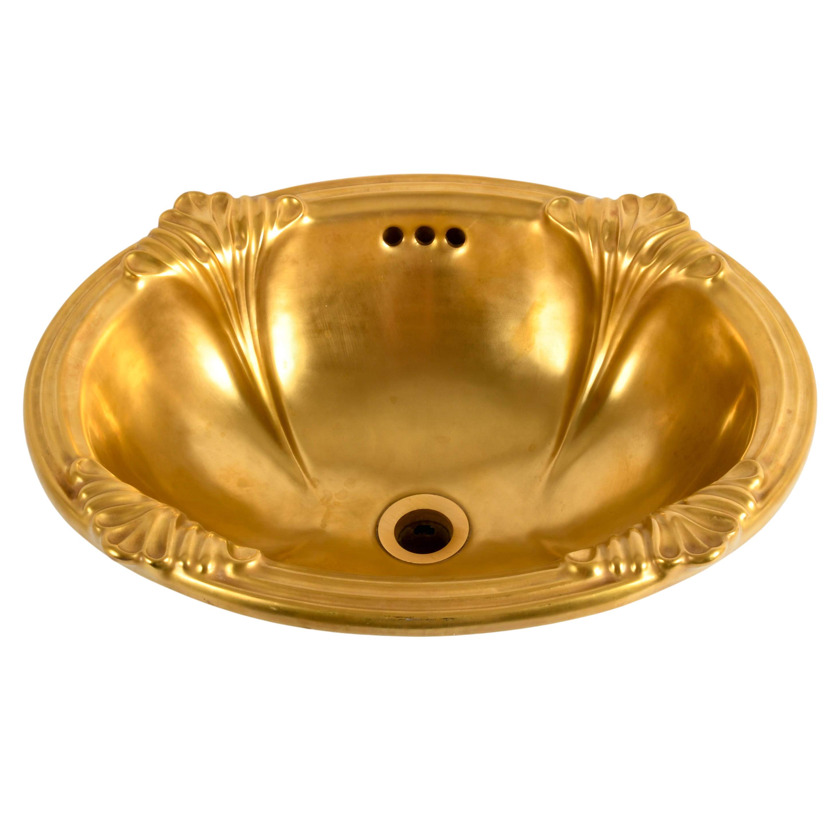 Sherle Wagner Gilt Scalloped Empire Over Edge Sink-1