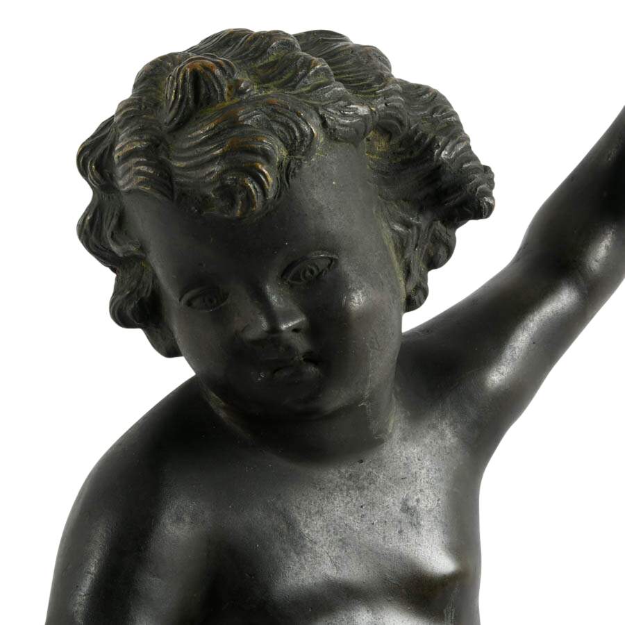 Antique Spelter Ornamental Putti Figure-3