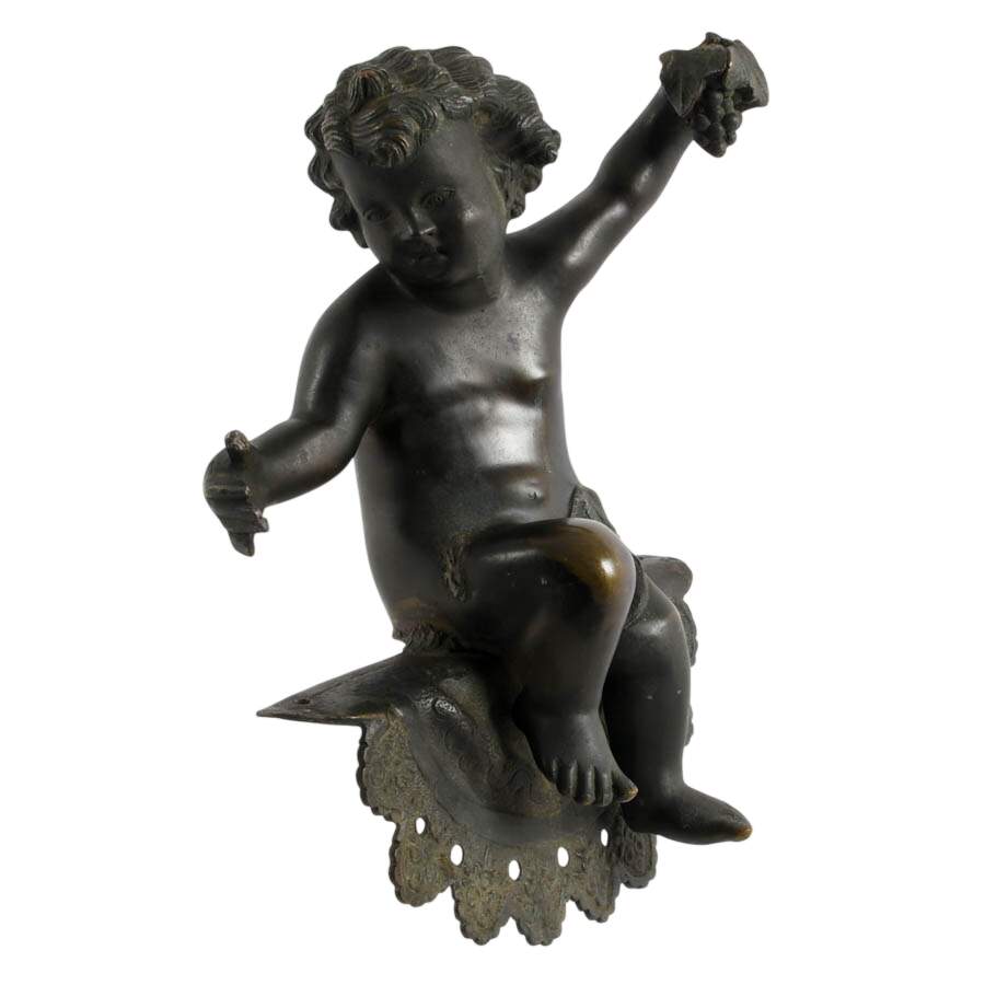 Antique Spelter Ornamental Putti Figure-2