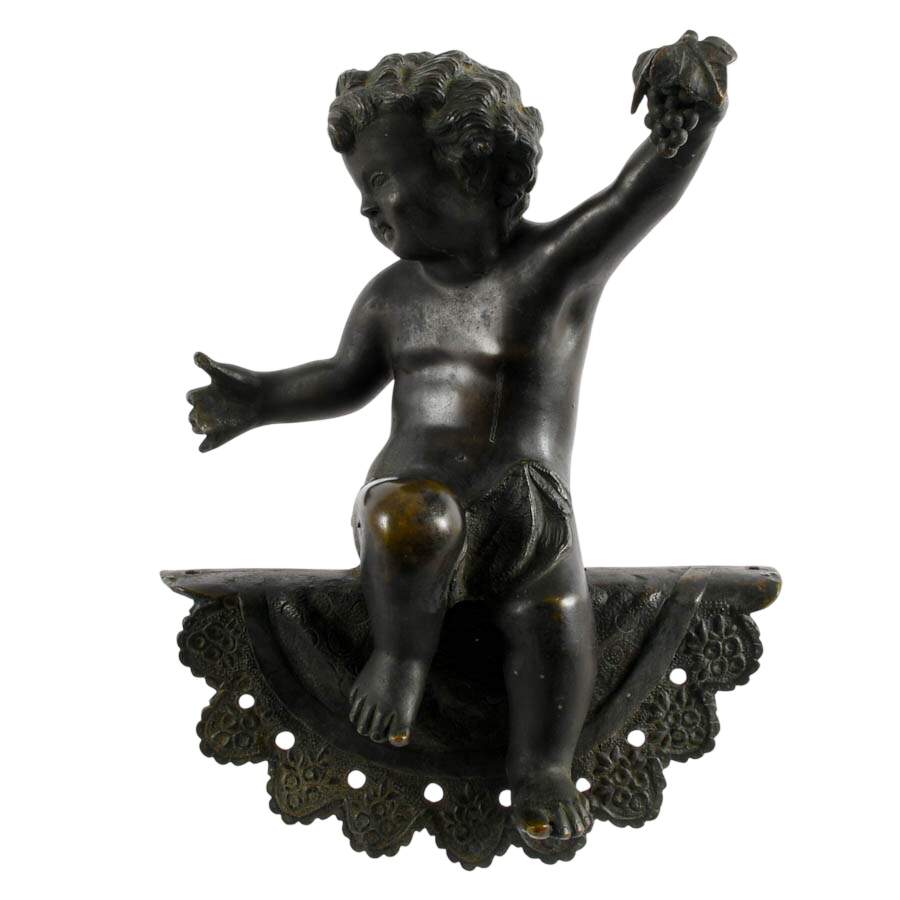 Antique Spelter Ornamental Putti Figure-1