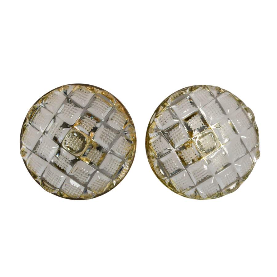 Pair of Cut Crystal Doorknobs-5