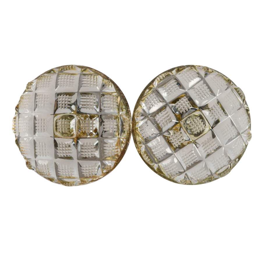 Pair of Cut Crystal Doorknobs-1