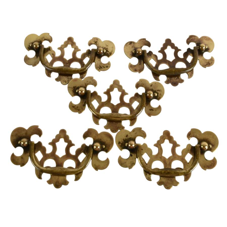 Set of Seven Ethan Allen Georgian Court Drawer Pulls-3