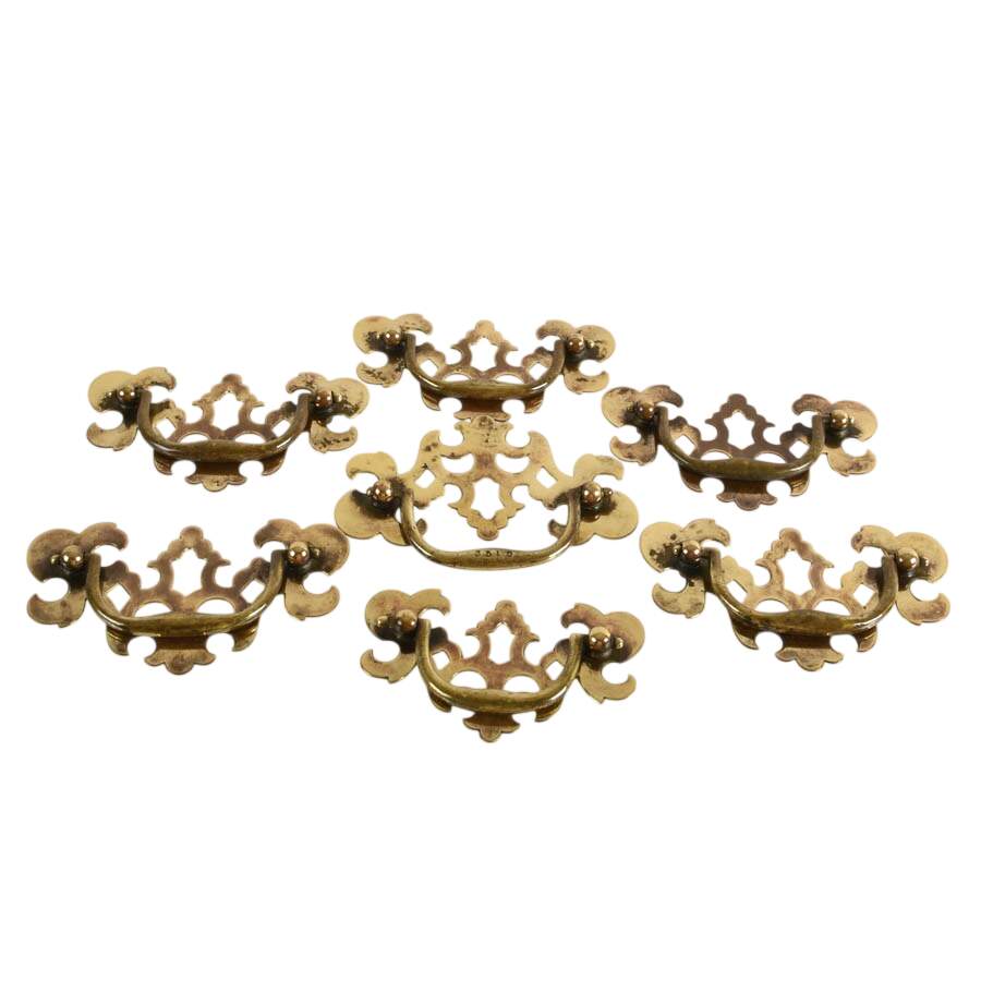 Set of Seven Ethan Allen Georgian Court Drawer Pulls-1