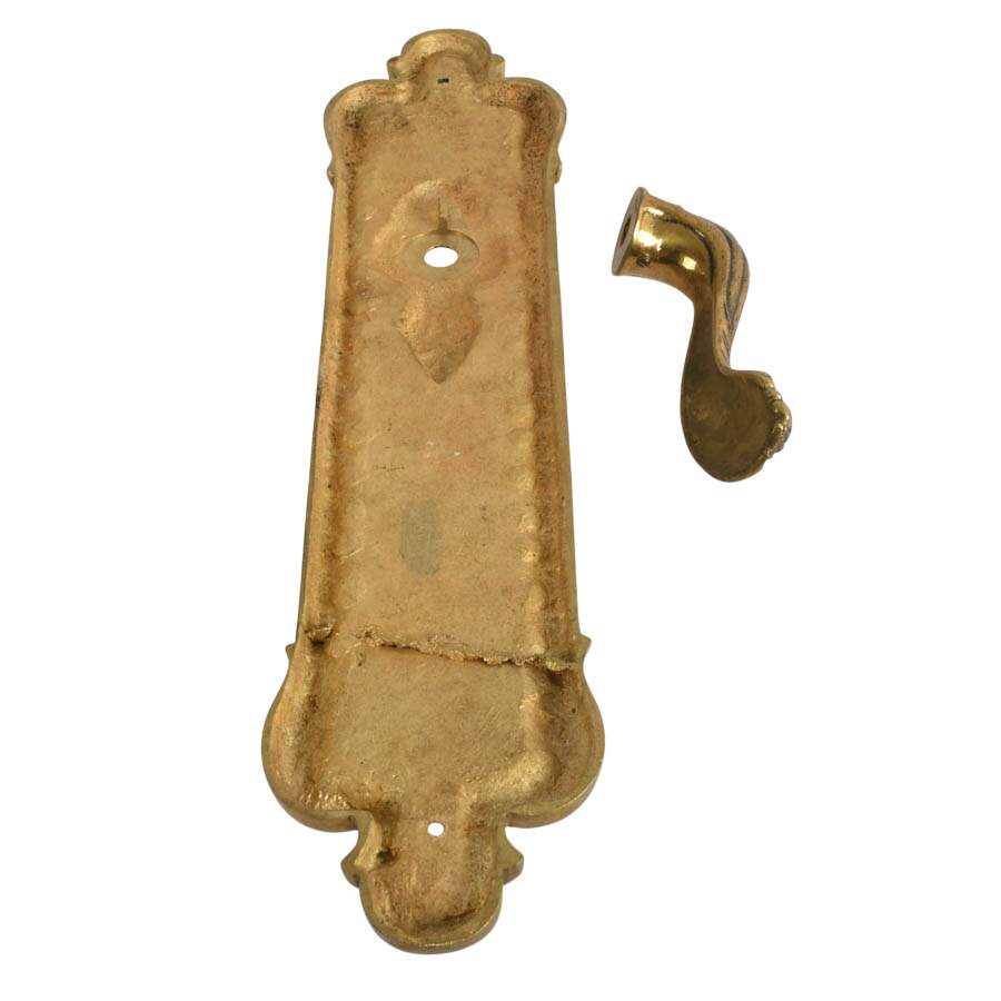 Vintage Ornate Spanish Bronze Door Handle with Plate-7