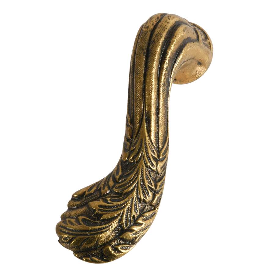 Vintage Ornate Spanish Bronze Door Handle with Plate-6