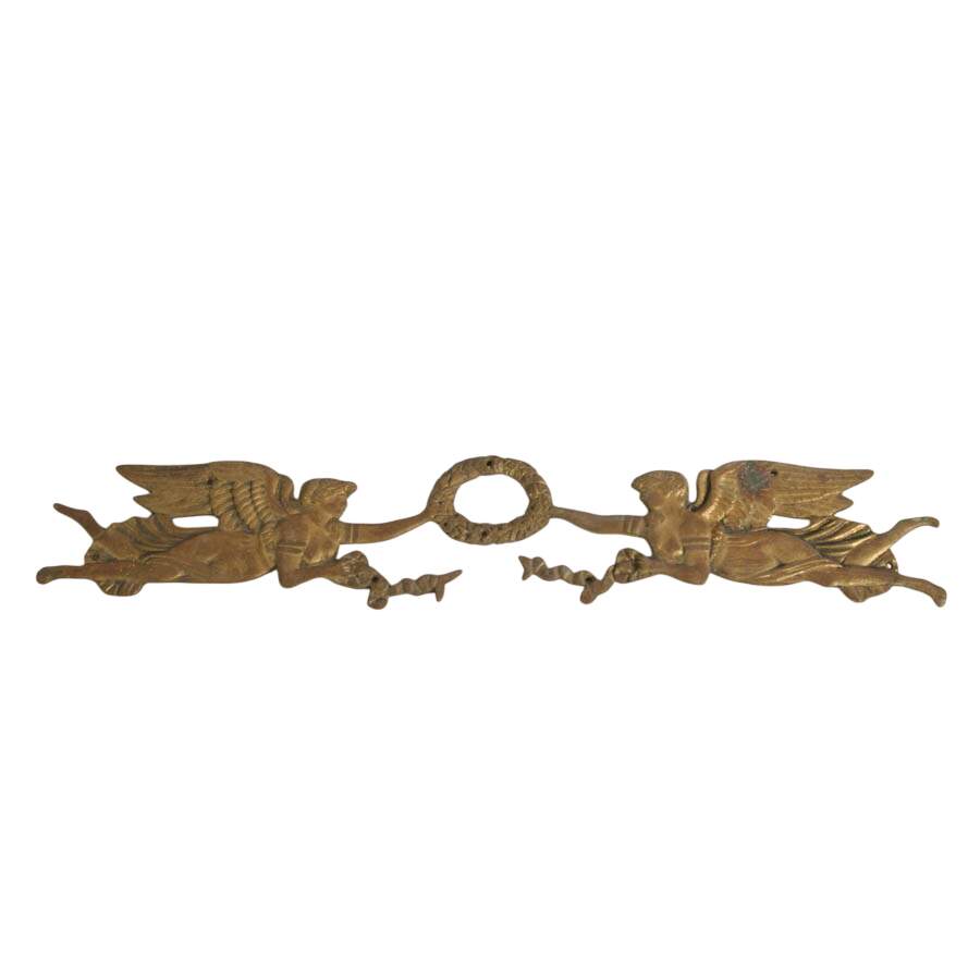 Six-Piece Figural Neoclassical Brass Architectural Ornaments-3