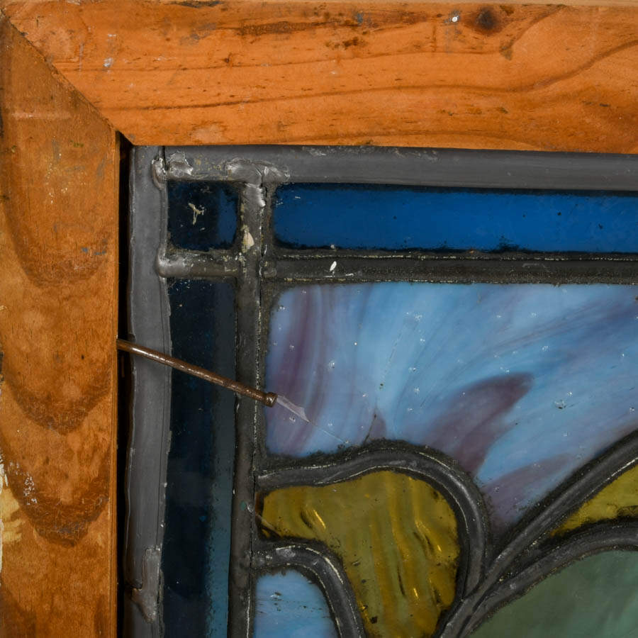 Vintage Stained-Glass Window Panel-5