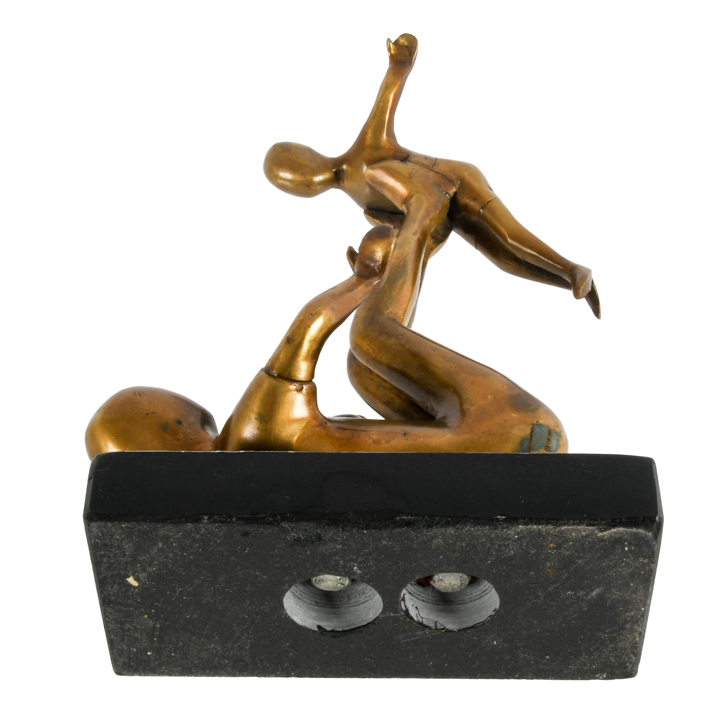 Modern Bronze Parent Workout Plan Statuette-6