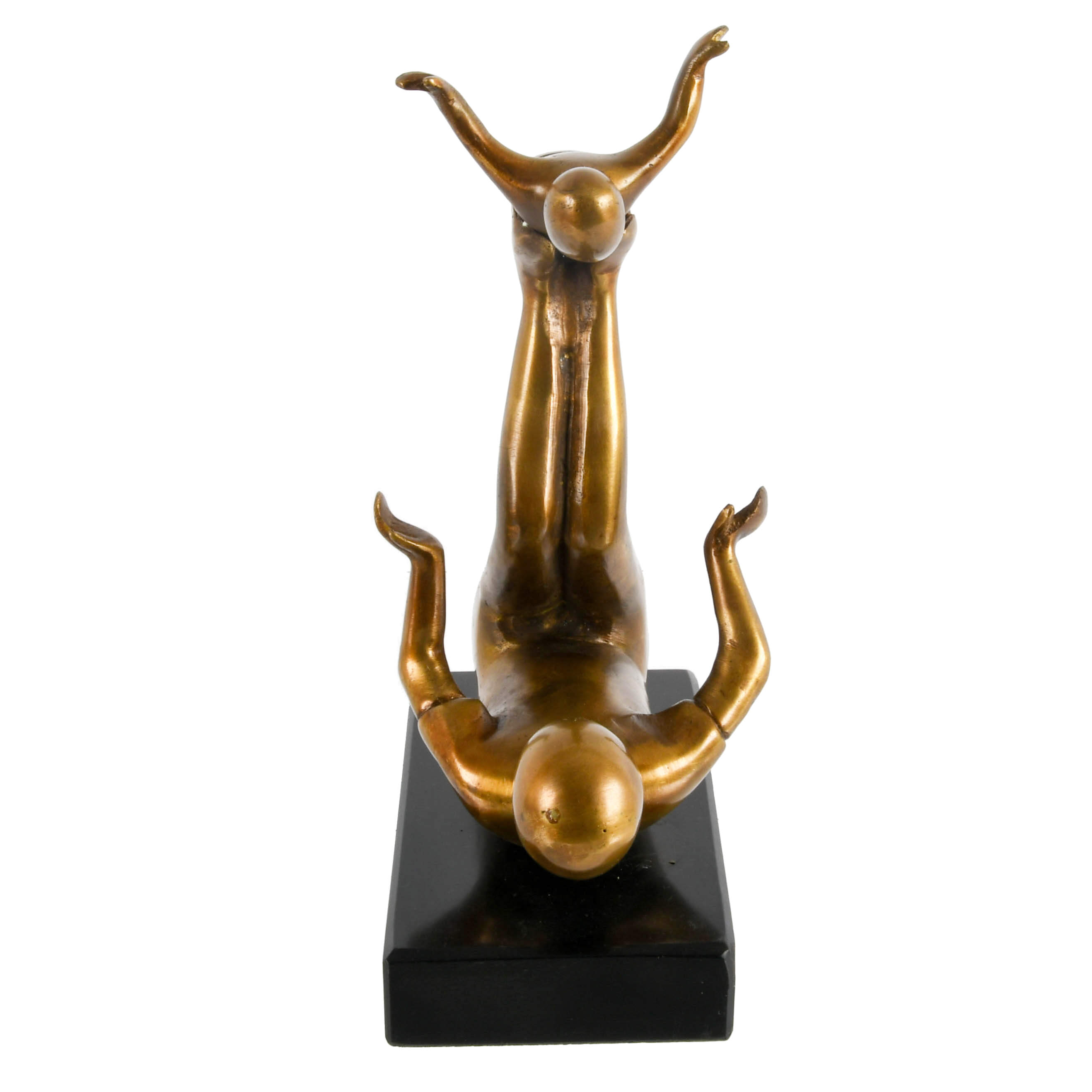 Modern Bronze Parent Workout Plan Statuette-3