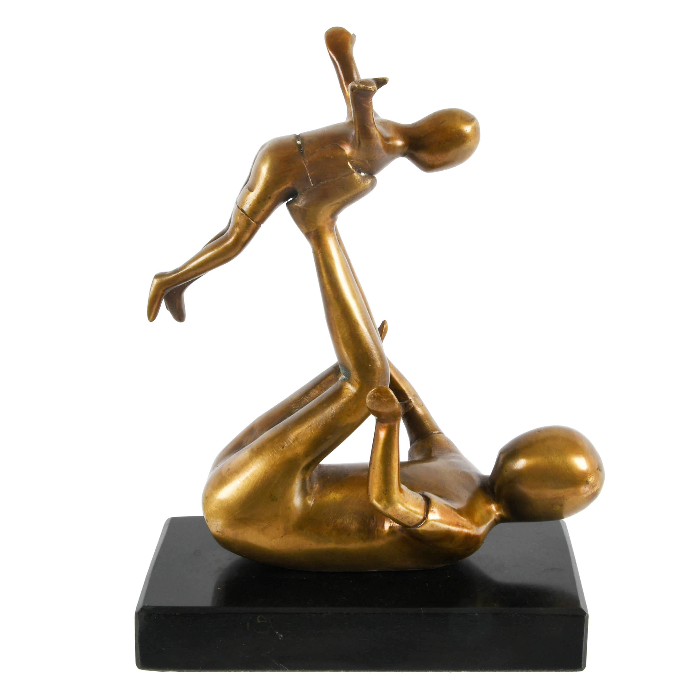 Modern Bronze Parent Workout Plan Statuette-1