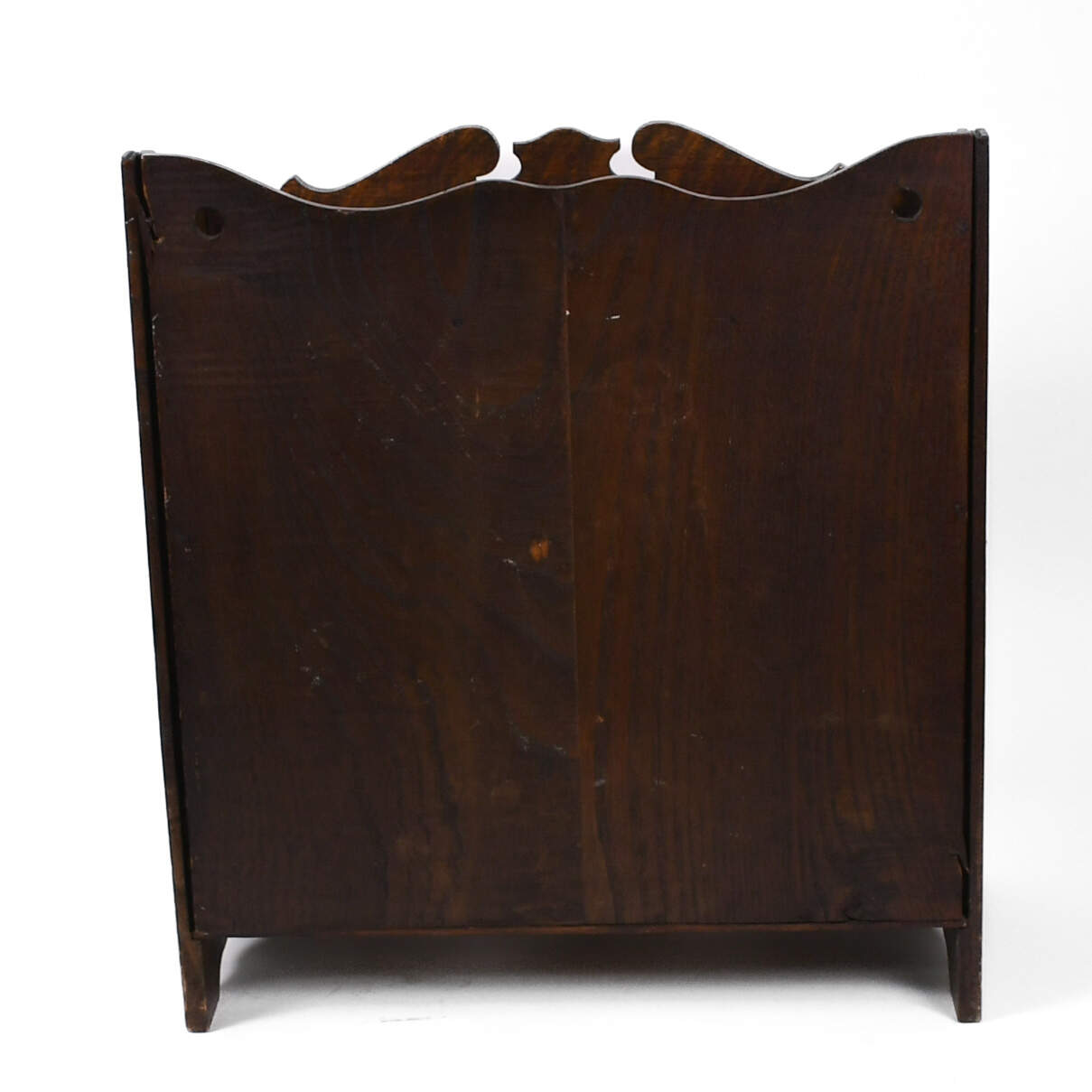 Antique Edwardian Oak Smoking Cabinet Humidor with Key-3