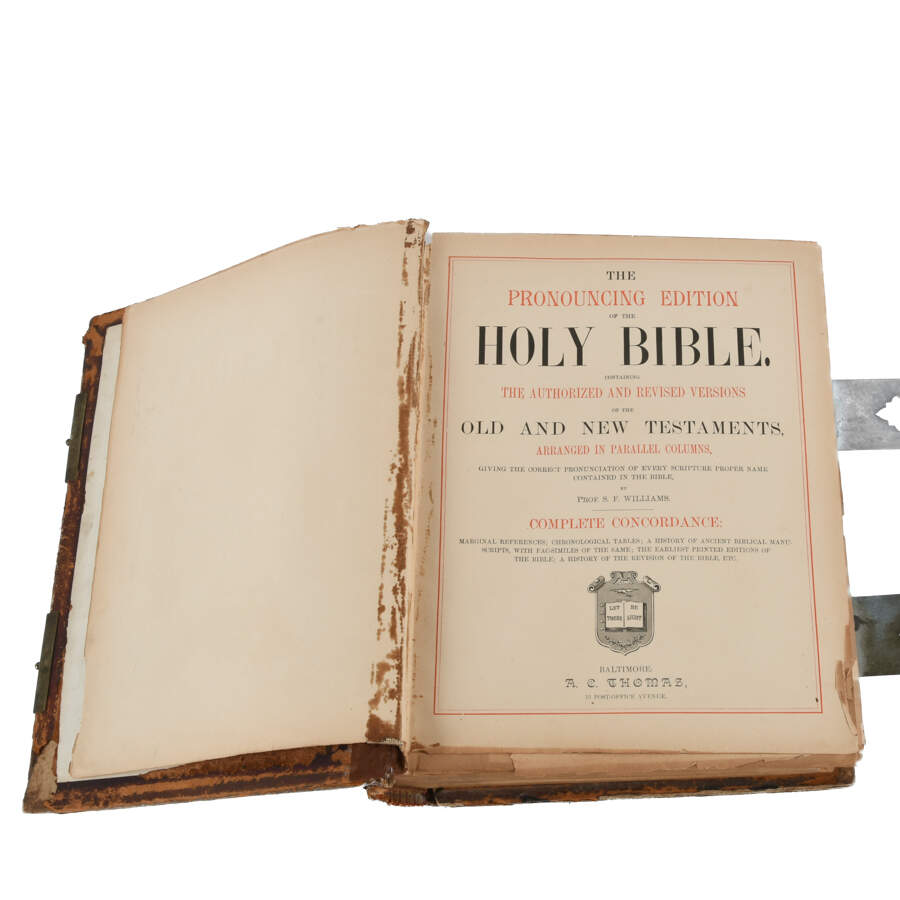Antique Pictoral Family Bible, Dictionary, and Cities of the Bible-6