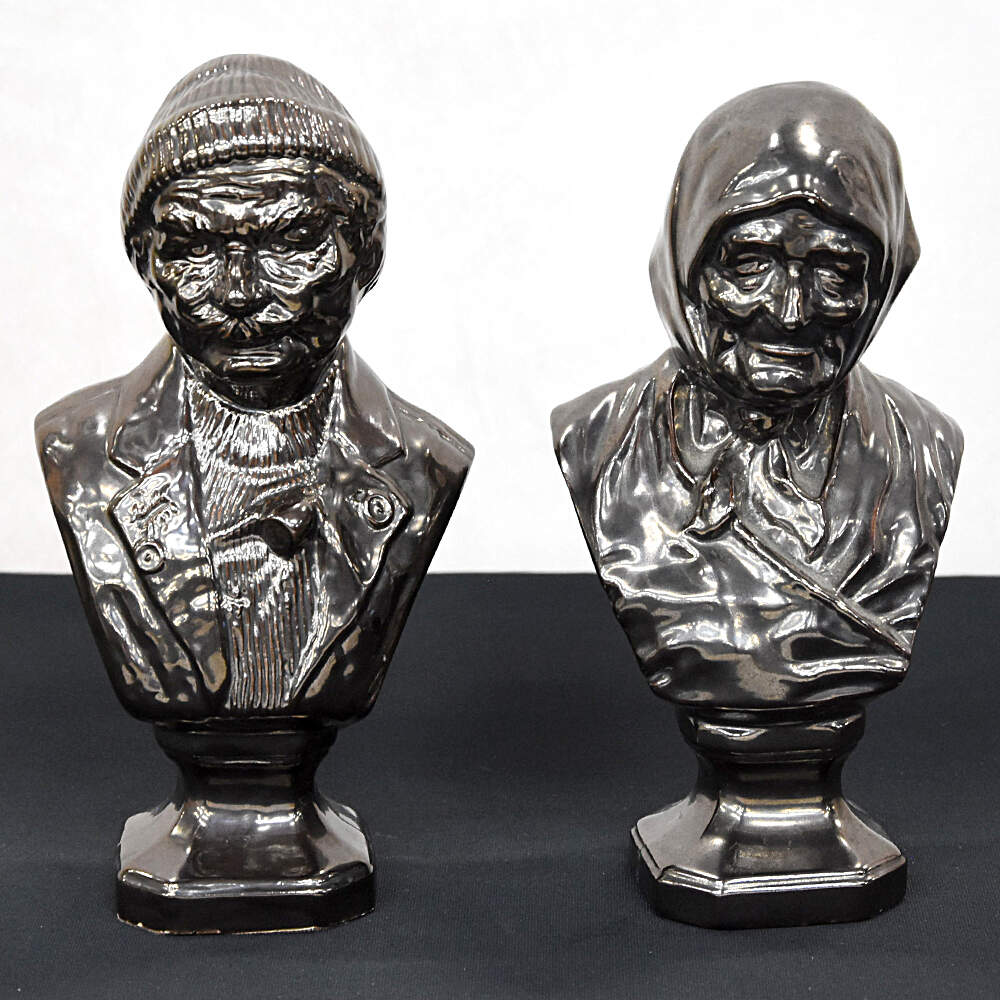 Pair of Holland Mold Busts of Old Salty Sea Dog and Old Sea Hag-1