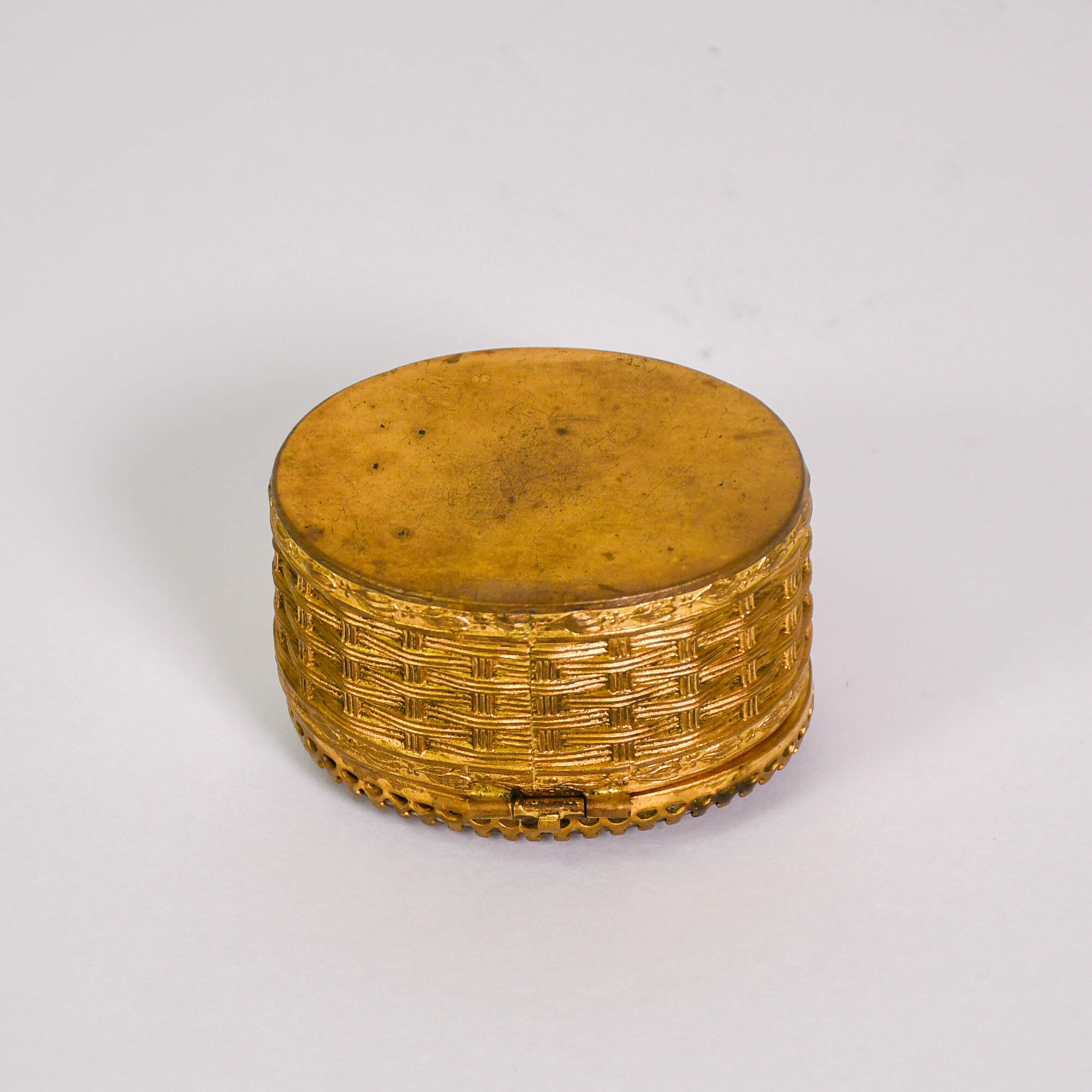 Antique Miniature Hand-Painted Oval Portrait Trinket Box-8